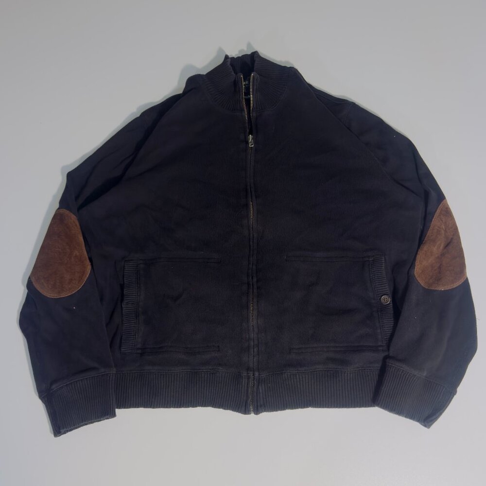 Polo Ralph Lauren Men’s L Black Zip-Up Sweatshirt Motorcycle Skateboarding Stree